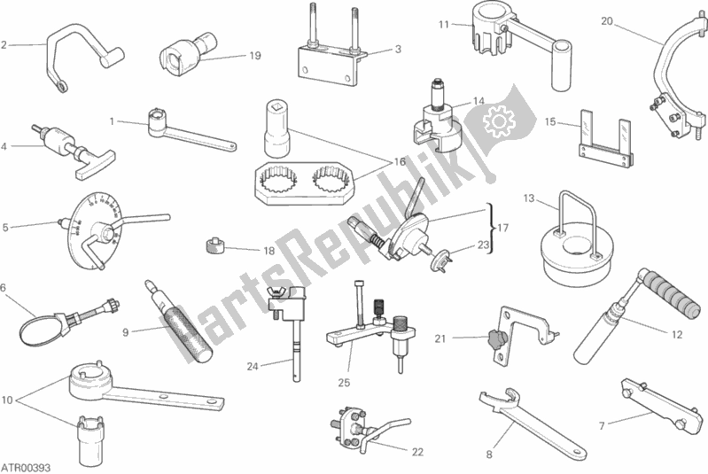 Todas as partes de Ferramentas De Serviço De Oficina (motor) do Ducati Supersport S Brasil 937 2019